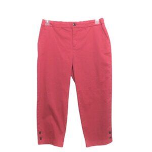 Croft& Barrow Womens Pink Stretch Capris